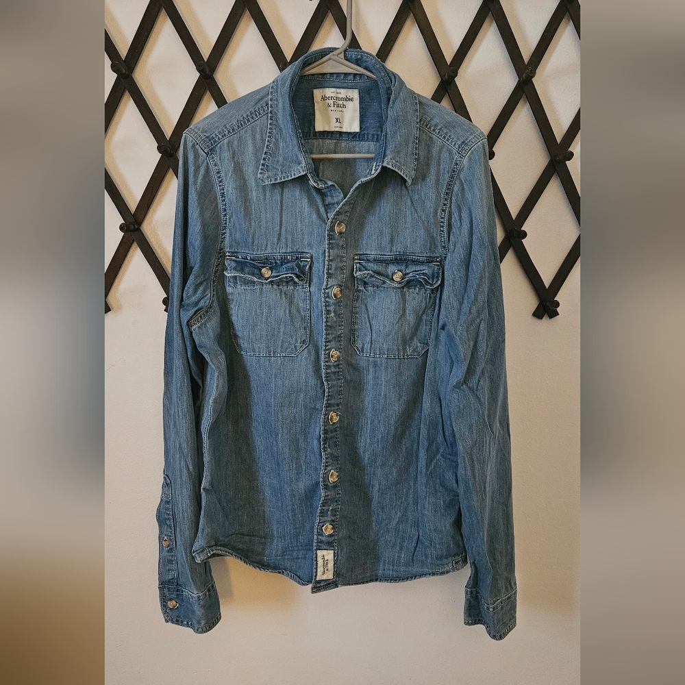 Abercrombie and Fitch Blue Denim Shirt
